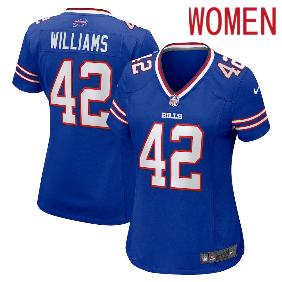 Women Buffalo Bills 42 Dorian Williams Nike Royal Home Game NFL Jersey